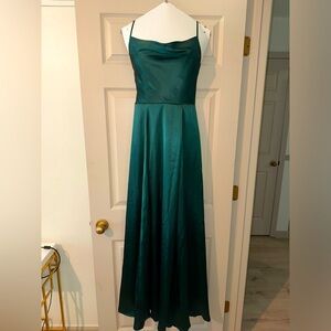 Davis Bridal Galina Signature Emerald Green Bridesmaid Dress
